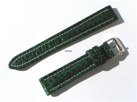 Breitling Band 16mm Leder grün green verde Strap 